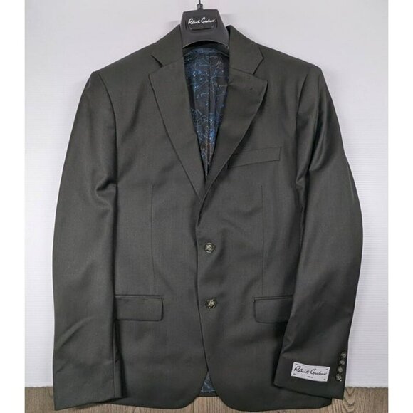 NWOT Robert Graham Modern Fit Sharkskin Hunter Green Suit Size 42R (MSRP $598) - Picture 3 of 8